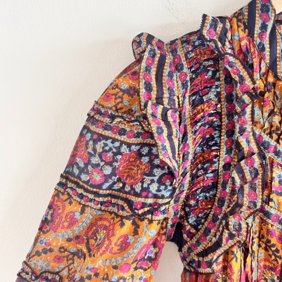 SEA New York Rosita Ruffle Cotton Paisley Romper | Size 0 | NWT - Picture 8 of 16